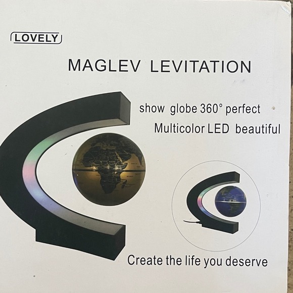 Electro Magnetic Levitating Rotation Globe LED Light Office Decor Gift - Picture 1 of 9